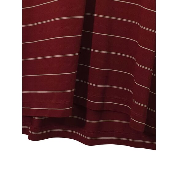 Nike Golf Dri-Fit Mens Polo Shirt With FSU Seminoles Logo Red/White Striped Shor - Picture 3 of 8